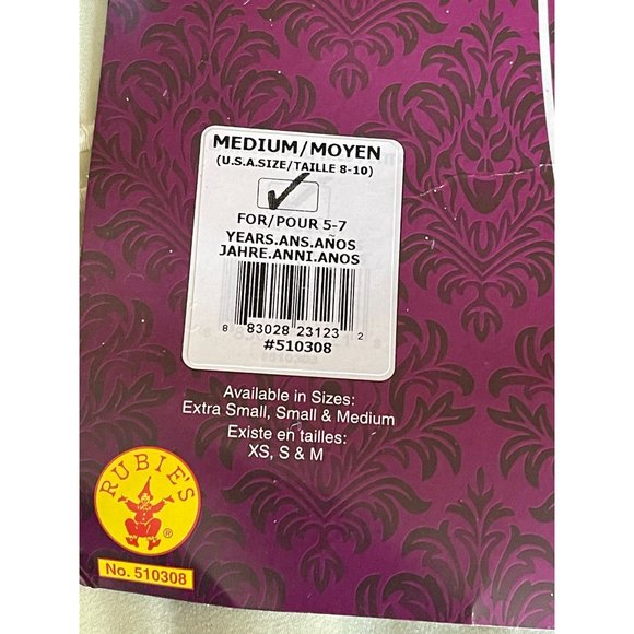 Rubies Opus Collection White/Black Polka Dot Tulle Ghost Girl Halloween Costume - Picture 10 of 10